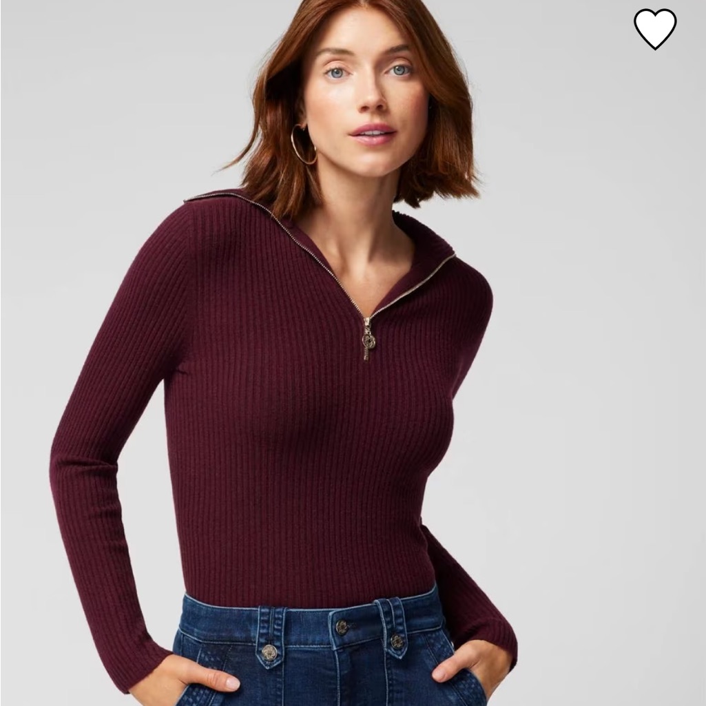 Rib Half Zip Pullover